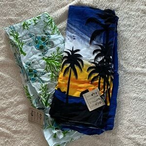 Tropical Beach and Sea Turtle Sarong Set